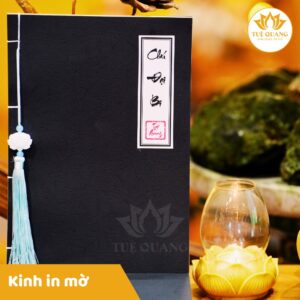 Sổ tay Chép Chú Đại Bi In Mờ Giấy Cổ Cao Cấp A4, Thành Kính, Vở Cỡ Chữ Lớn
