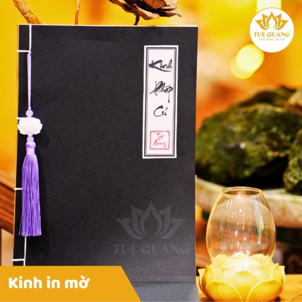 Sổ tay Chép Kinh Pháp Cú In Mờ Giấy Cổ Cao Cấp A4, Thành Kính, Vở Cỡ Chữ Lớn